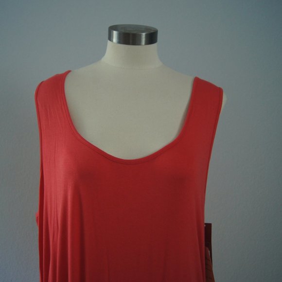 Merona Dress XL Berry Navy Sleeveless Maxi Scoop Neck Drawstring Waist NWT - Picture 2 of 6